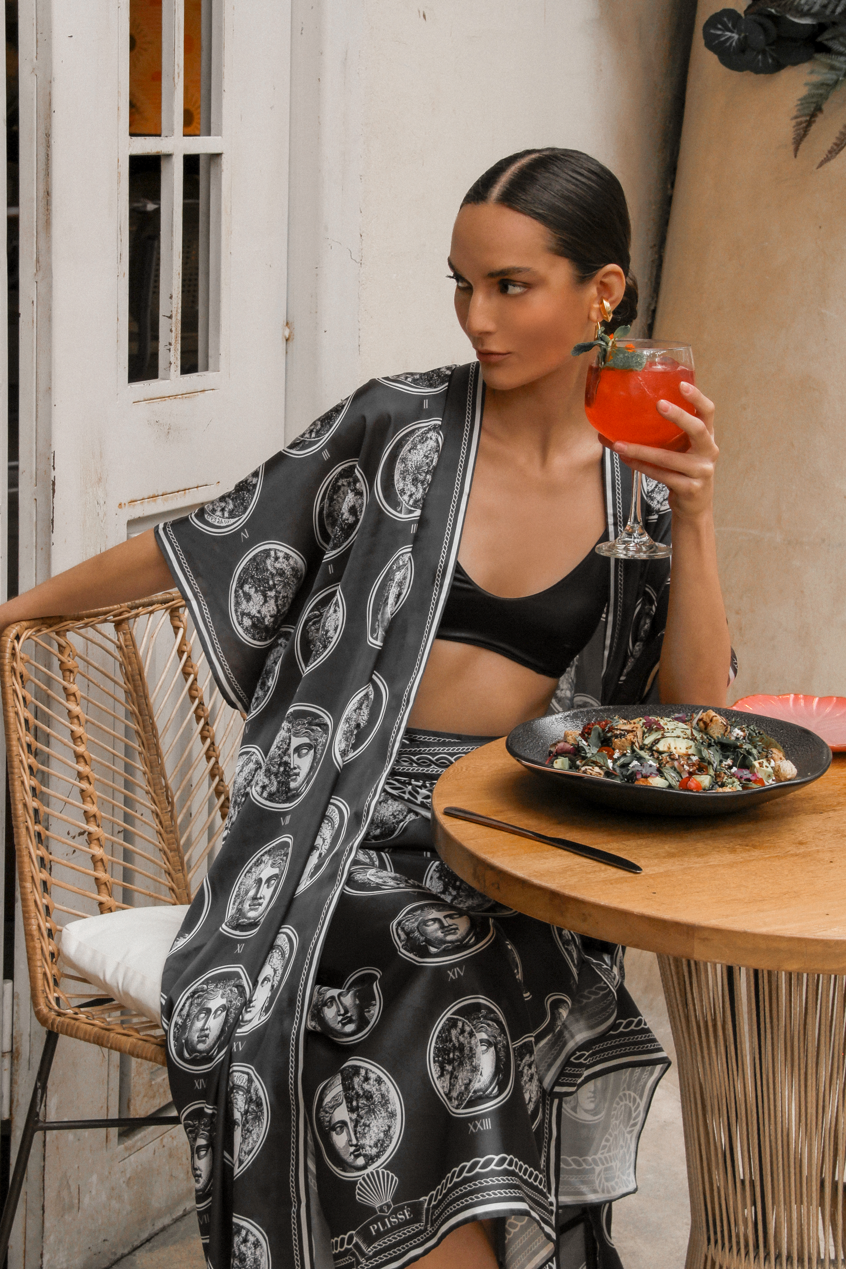 New Moon Kimono, Dark Gray