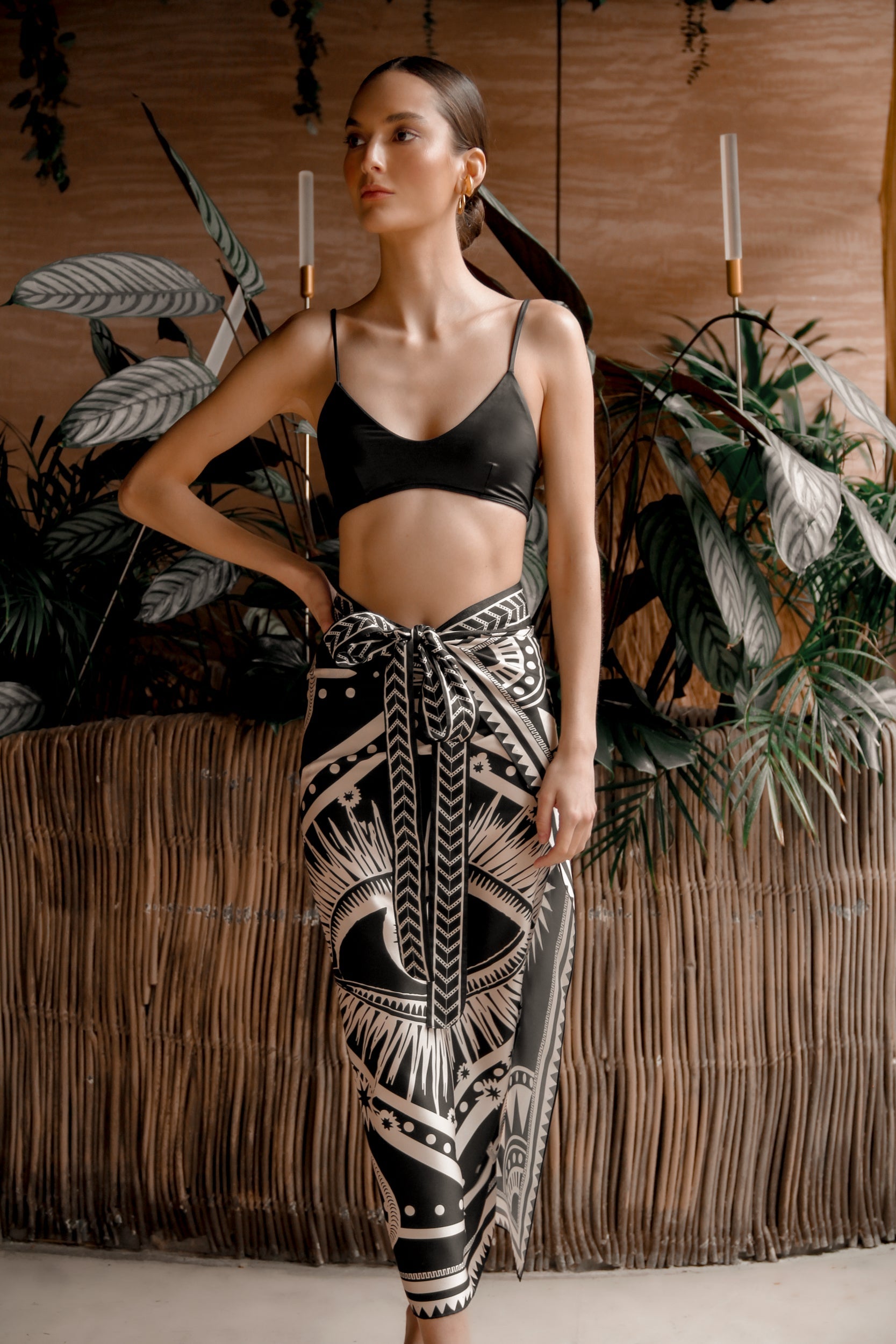 Nazar SARI- Wrapdress, Black