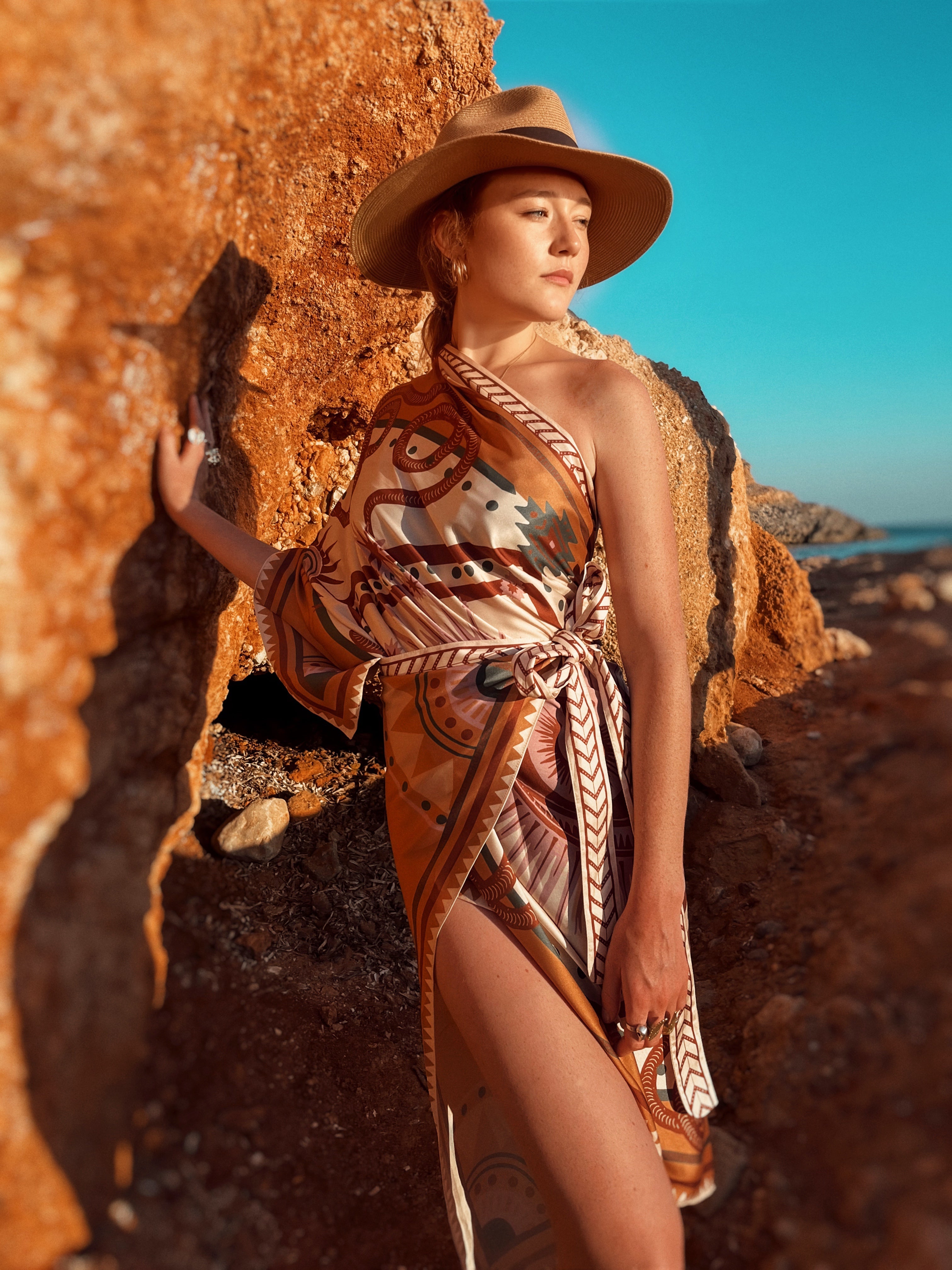 Nazar SARI- Wrapdress, Cream