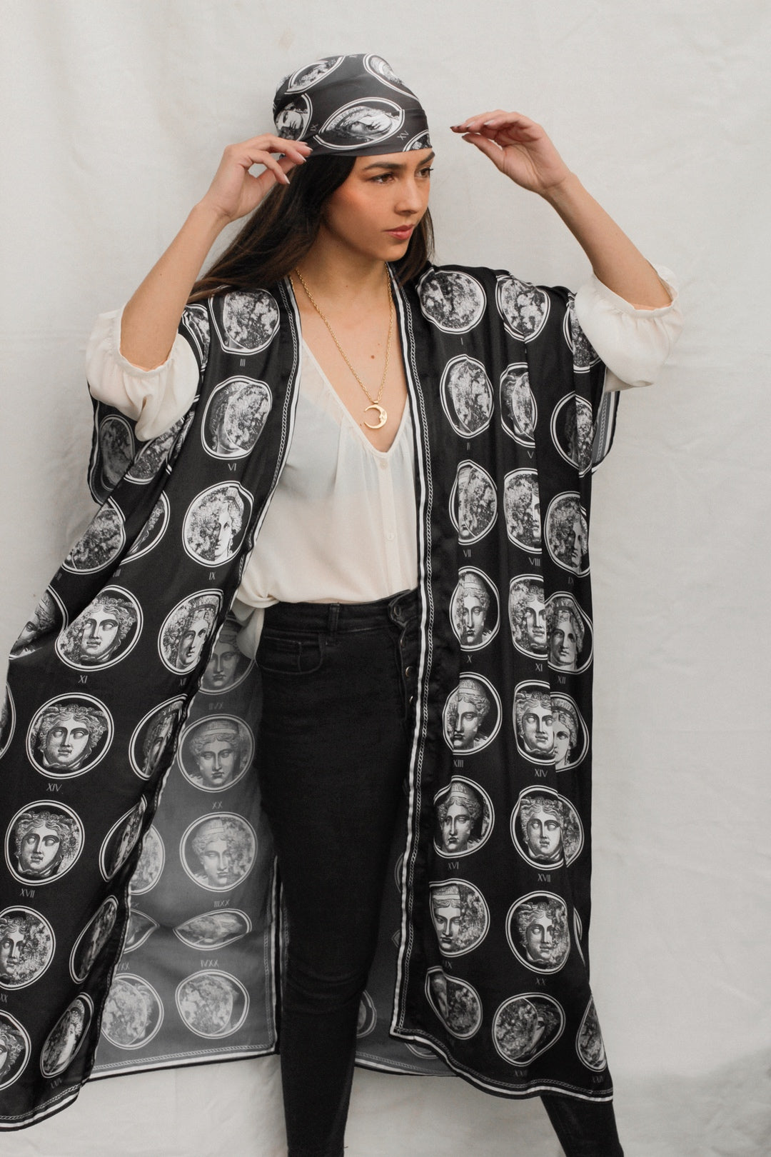 New Moon Kimono, Dark Gray