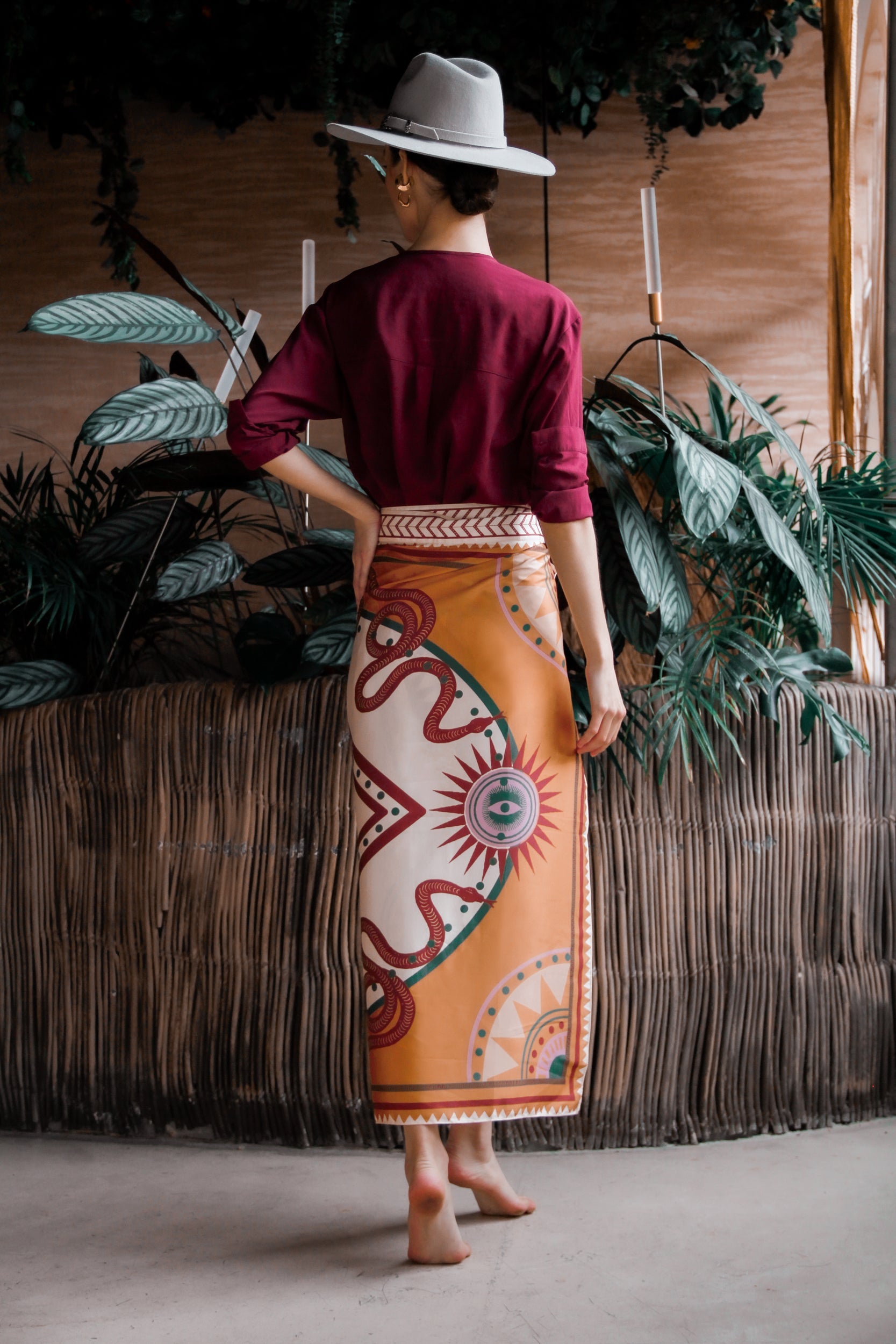 Nazar SARI- Wrapdress, Cream