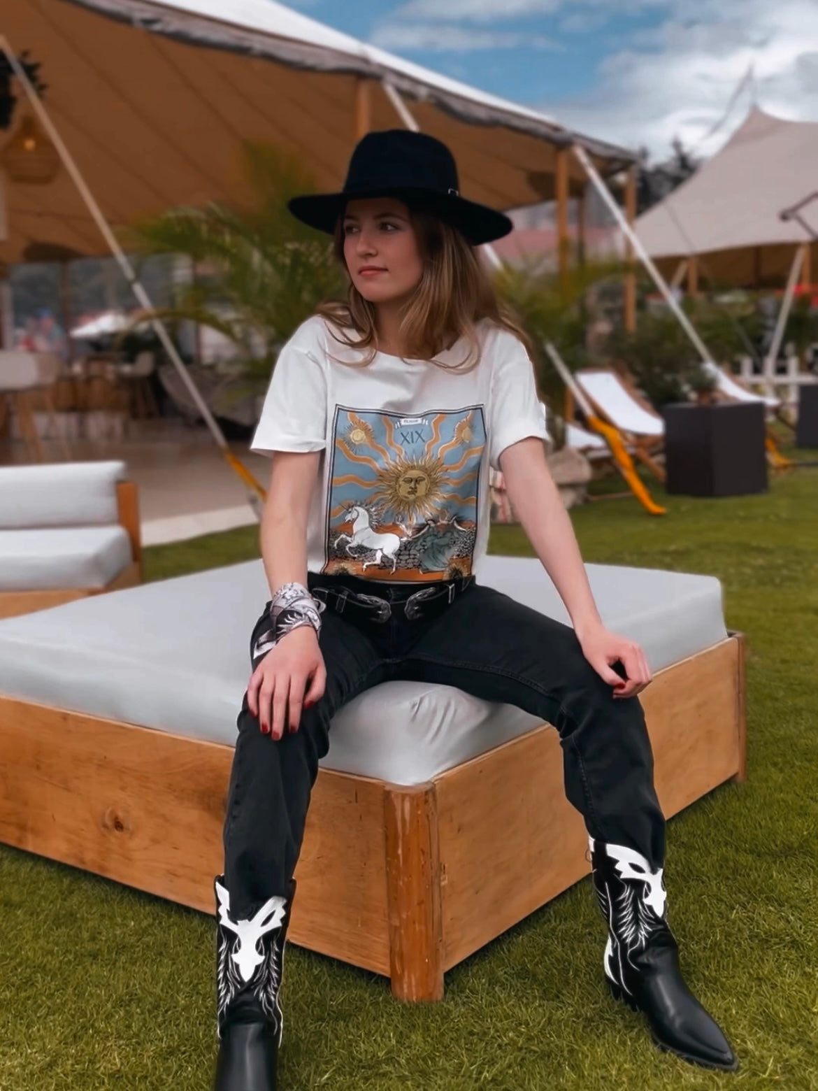 The Sun - Tarot T-shirt, White