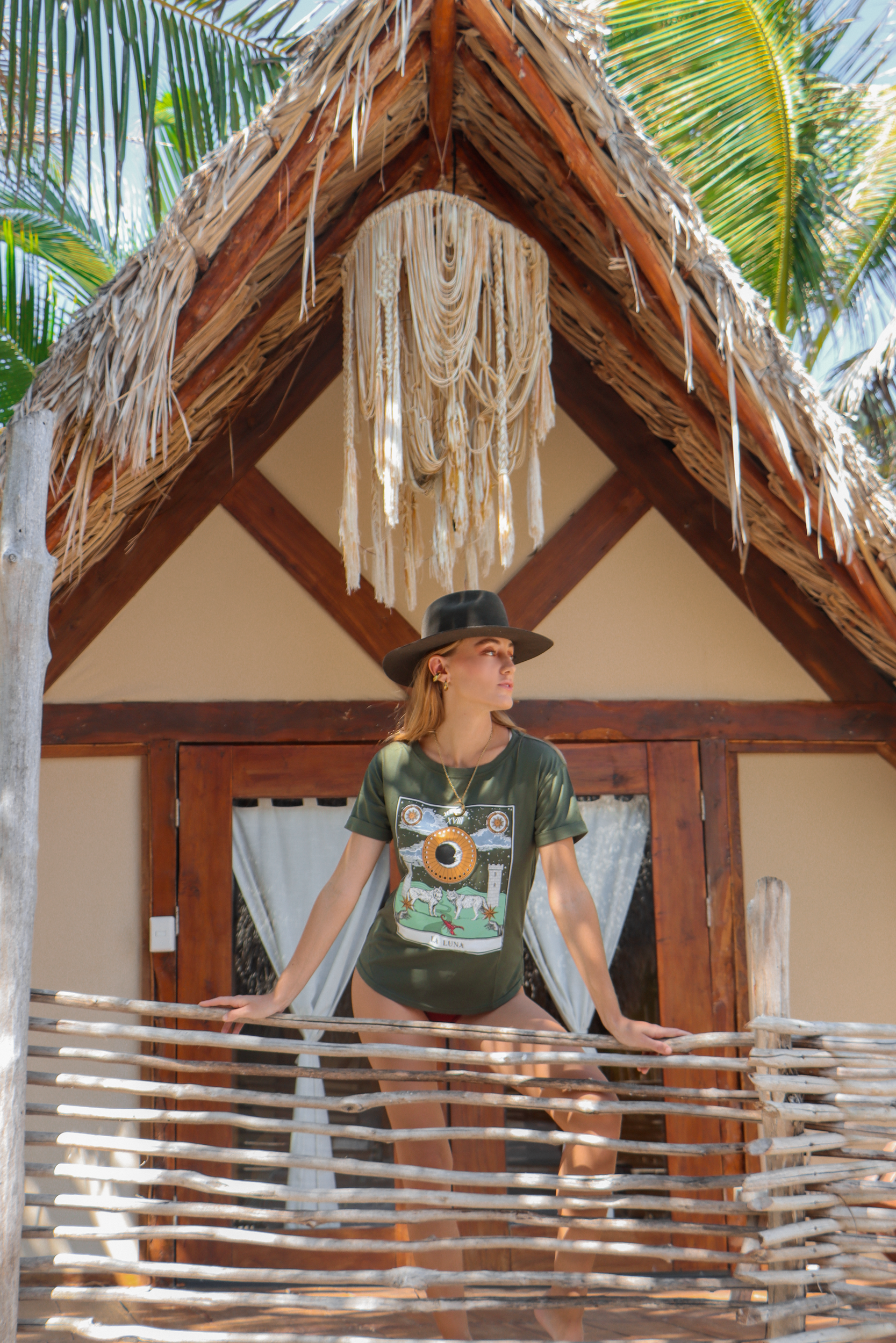 The Moon - Tarot T-shirt, Green