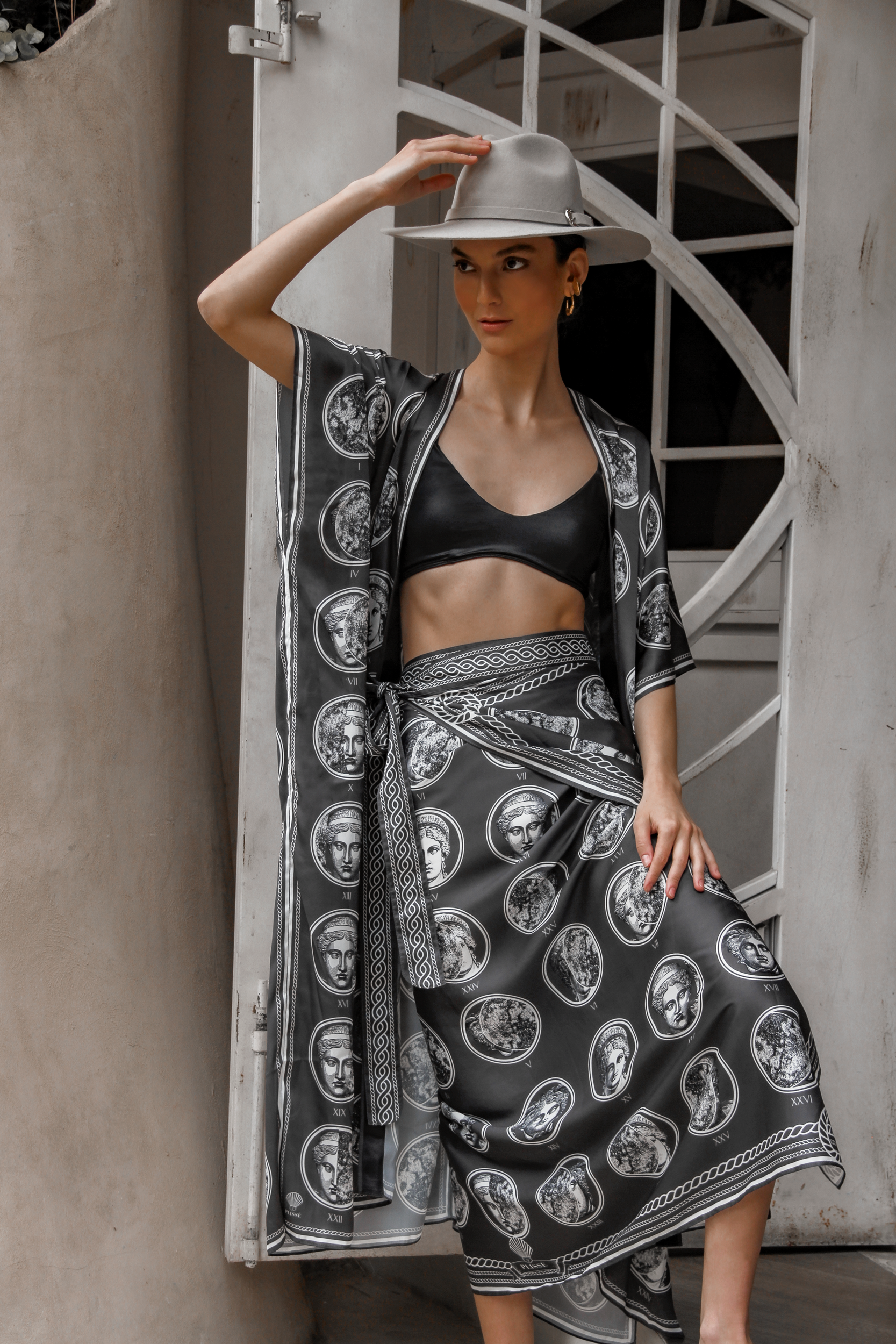 New Moon Kimono, Dark Gray