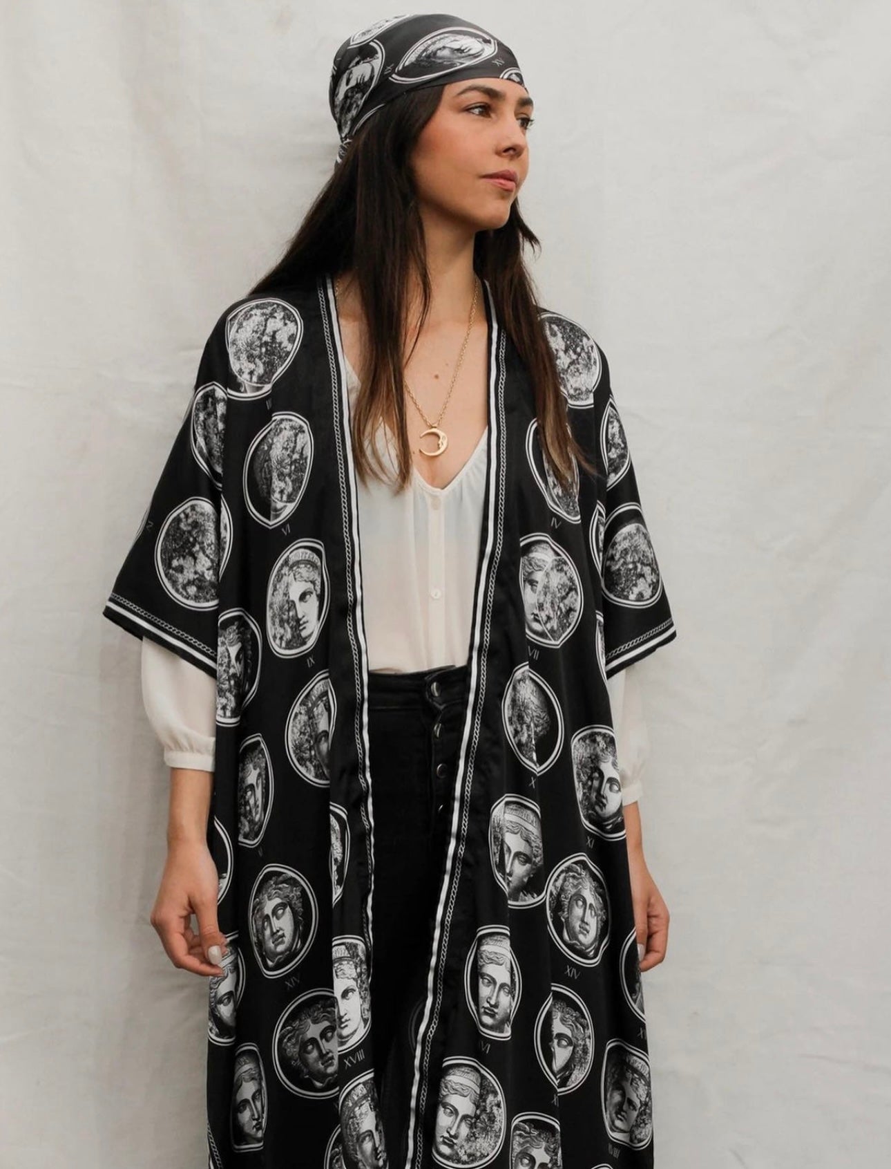 New Moon Kimono, Dark Gray