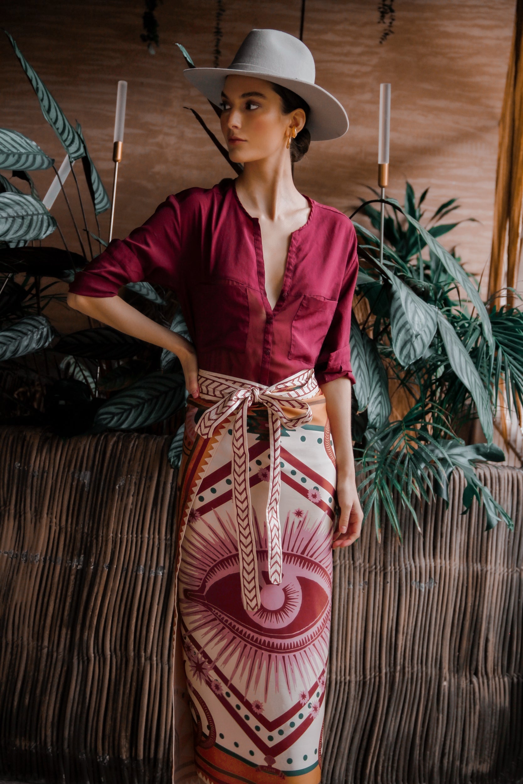 Nazar SARI- Wrapdress, Cream