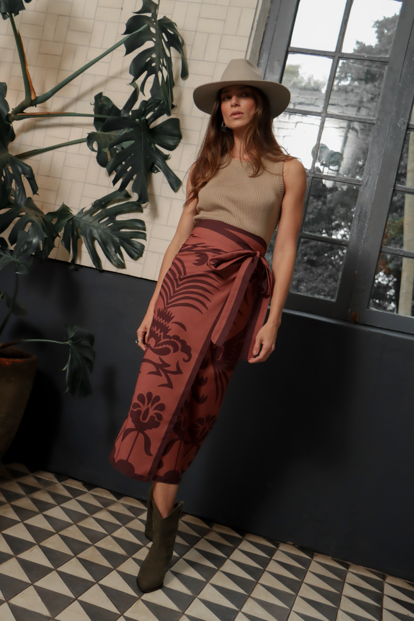 Agave Set, Linen - Terracotta