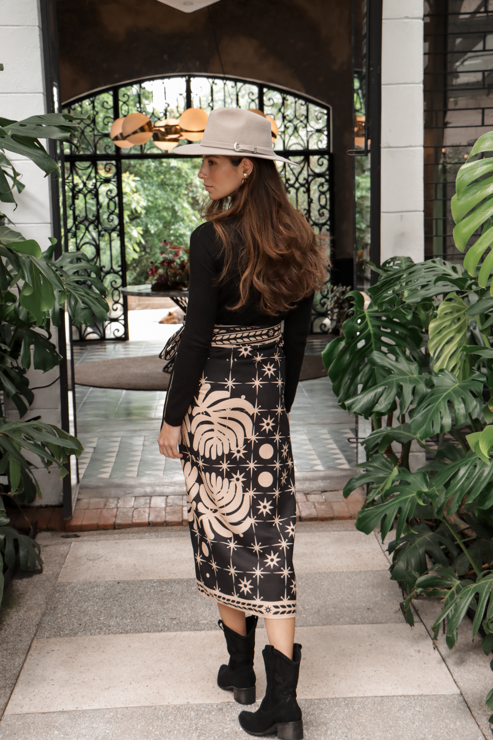 Comet Sari, Wrap dress - Black