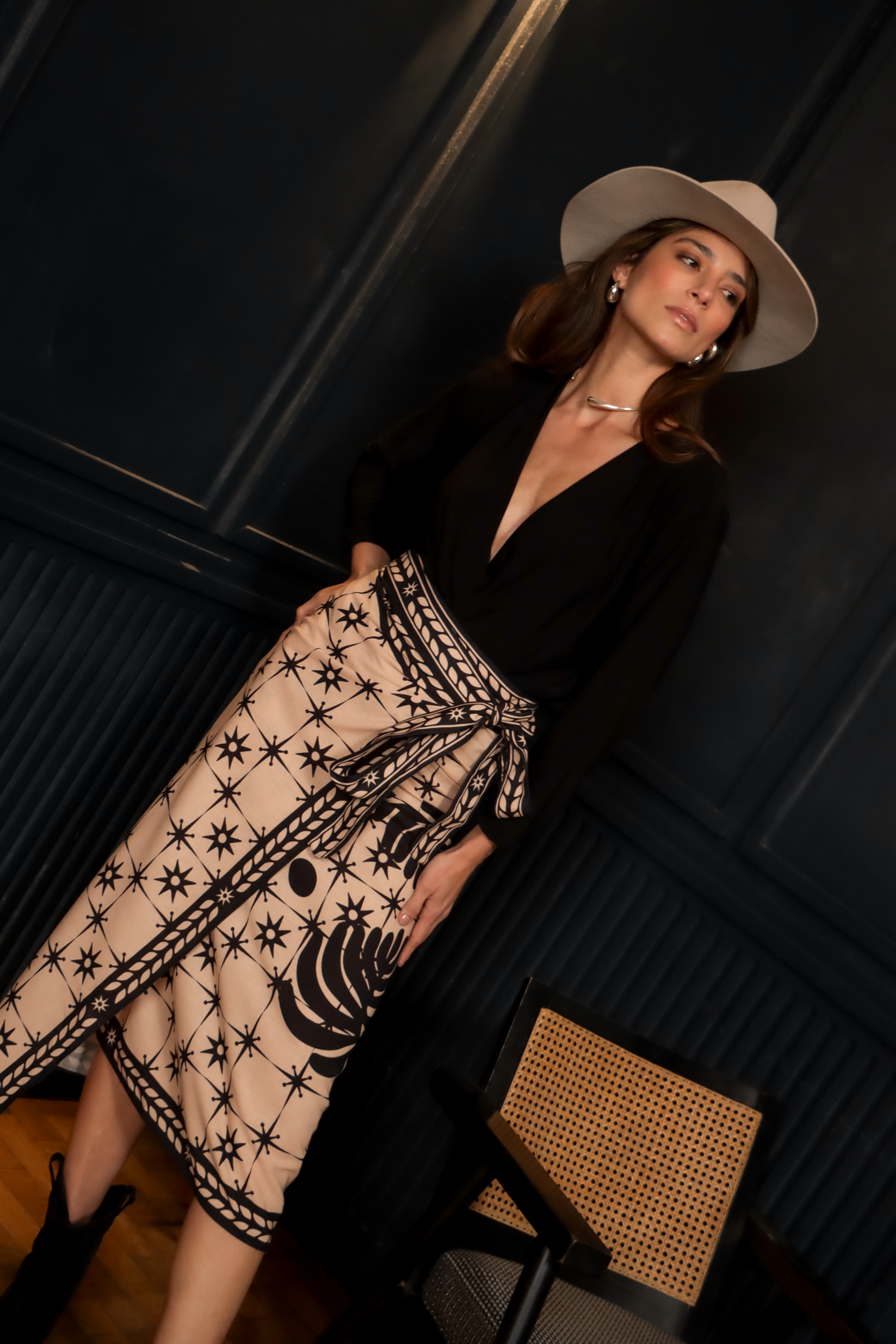 Comet Sari, Wrap dress - Cream