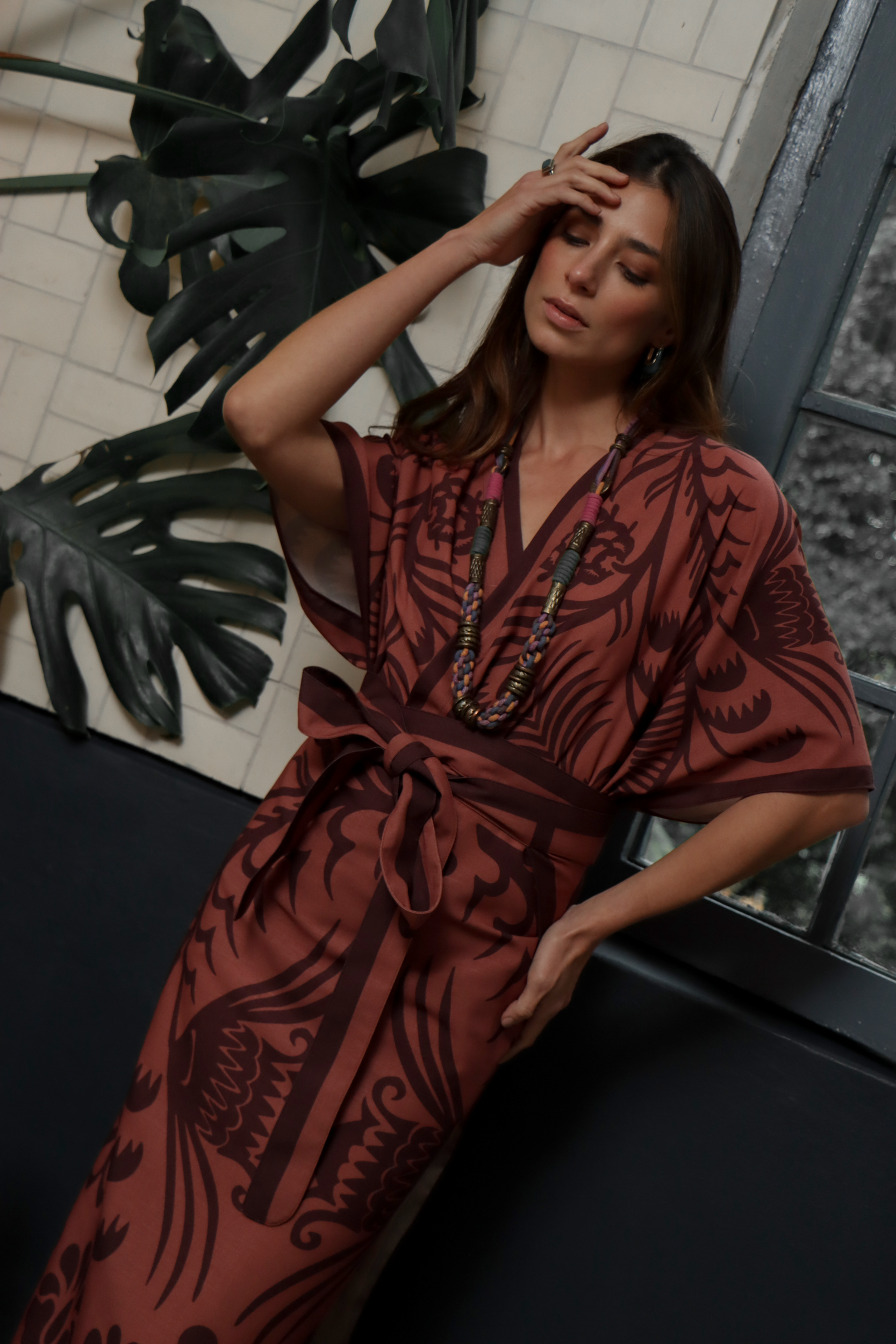 Agave Set, Linen - Terracotta