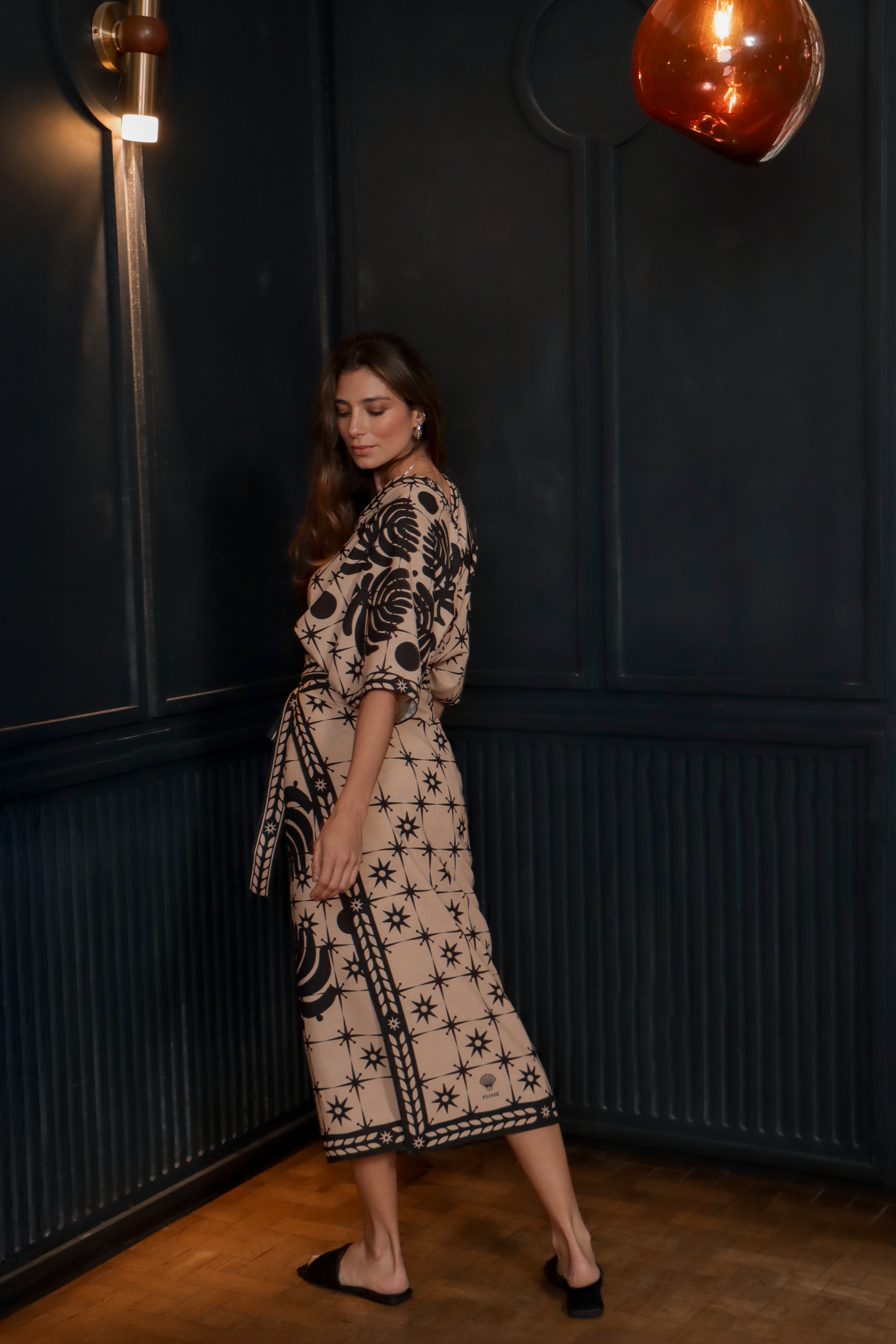 Comet Short Kimono, Linen - Cream